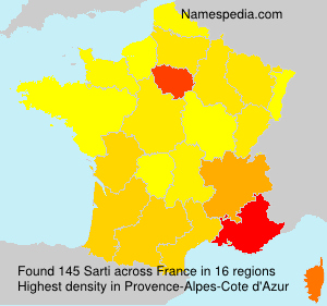 Surname Sarti in France Surname Sarti in France
