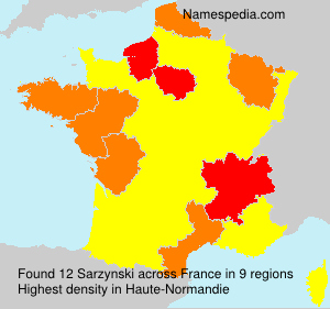Surname Sarzynski in France Surname Sarzynski in France