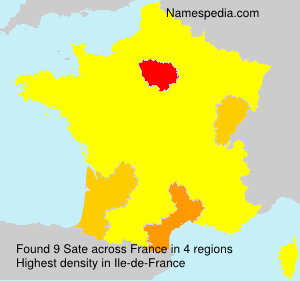 Surname Sate in France Surname Sate in France