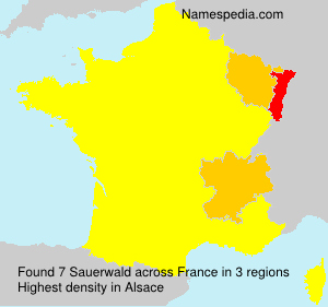 Surname Sauerwald in France Surname Sauerwald in France