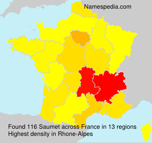 Surname Saumet in France Surname Saumet in France