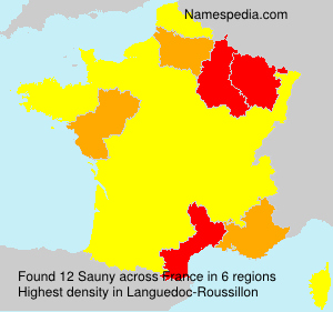 Surname Sauny in France Surname Sauny in France