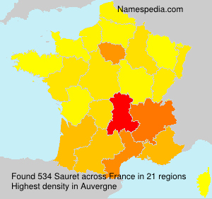 Surname Sauret in France Surname Sauret in France