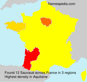 Surname Sauvaud in France Surname Sauvaud in France