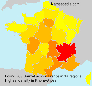 Surname Sauzet in France Surname Sauzet in France