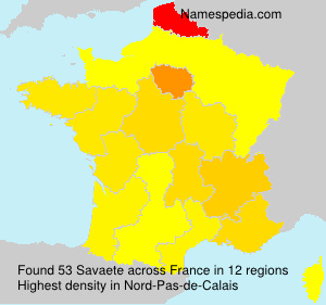 Surname Savaete in France Surname Savaete in France