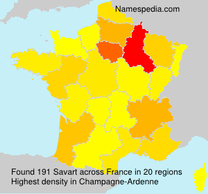 Surname Savart in France Surname Savart in France