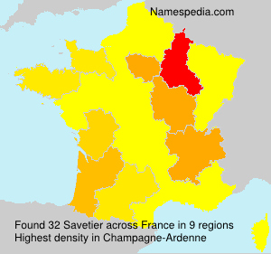Surname Savetier in France Surname Savetier in France