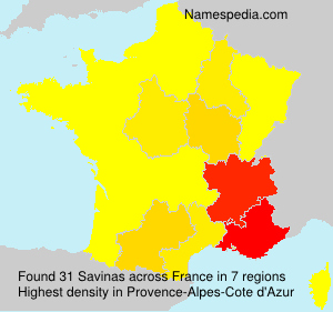 Surname Savinas in France Surname Savinas in France