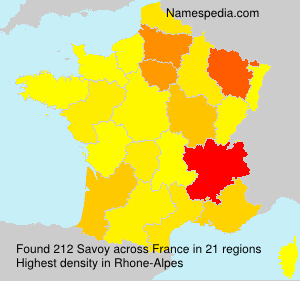 Surname Savoy in France Surname Savoy in France