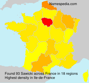 Surname Sawicki in France Surname Sawicki in France