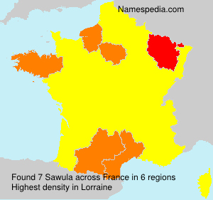 Surname Sawula in France Surname Sawula in France