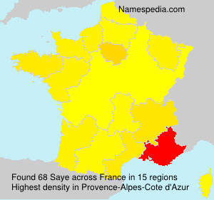 Surname Saye in France Surname Saye in France