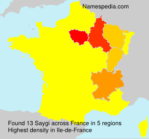 Surname Saygi in France Surname Saygi in France