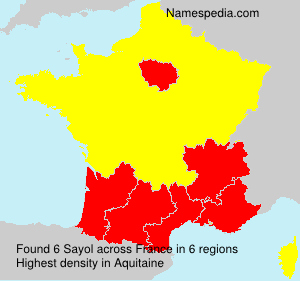 Surname Sayol in France