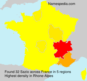 Surname Sazio in France Surname Sazio in France