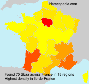 Surname Sbaa in France