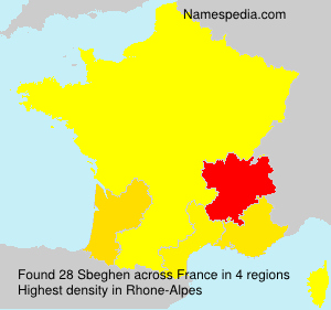 Surname Sbeghen in France Surname Sbeghen in France