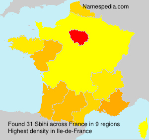 Surname Sbihi in France