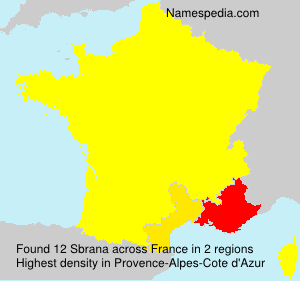 Surname Sbrana in France Surname Sbrana in France