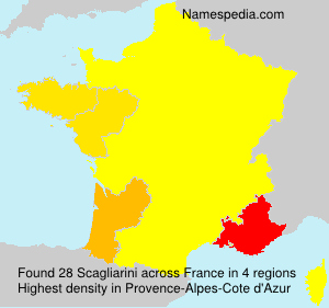 Surname Scagliarini in France Surname Scagliarini in France