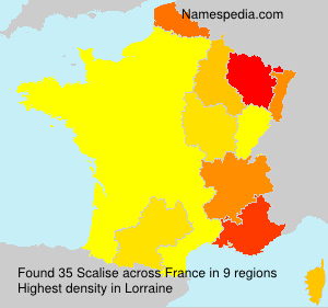 Surname Scalise in France Surname Scalise in France