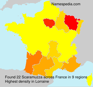 Surname Scaramuzza in France Surname Scaramuzza in France