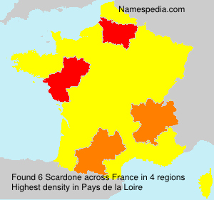 Surname Scardone in France Surname Scardone in France