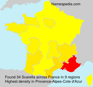 Surname Scarella in France Surname Scarella in France