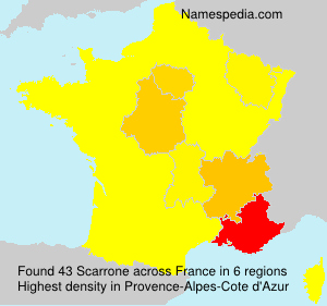 Surname Scarrone in France Surname Scarrone in France