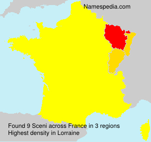 Surname Sceni in France Surname Sceni in France