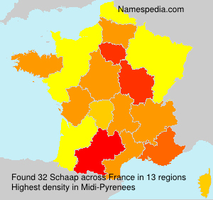 Surname Schaap in France Surname Schaap in France
