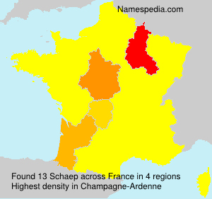 Surname Schaep in France Surname Schaep in France