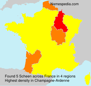 Surname Scheen in France Surname Scheen in France