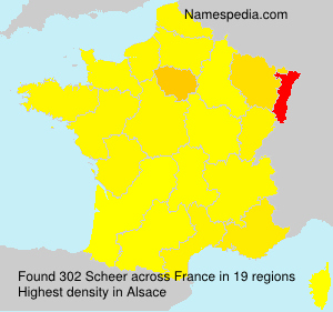 Surname Scheer in France Surname Scheer in France