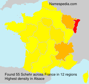 Surname Schehr in France Surname Schehr in France