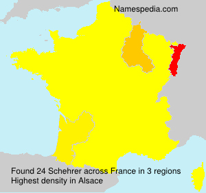 Surname Schehrer in France Surname Schehrer in France