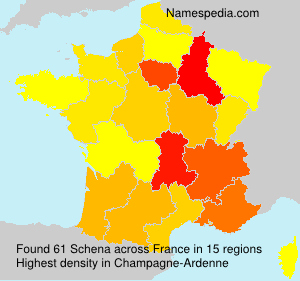 Surname Schena in France Surname Schena in France