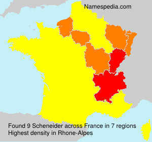 Surname Scheneider in France Surname Scheneider in France