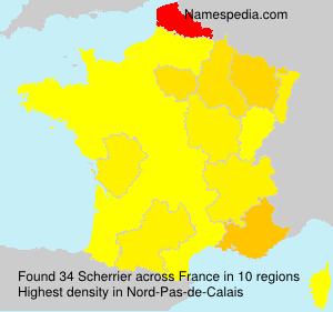 Surname Scherrier in France Surname Scherrier in France