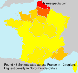 Surname Schiettecatte in France Surname Schiettecatte in France
