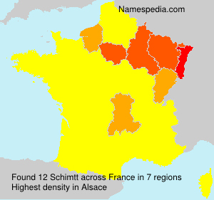 Surname Schimtt in France