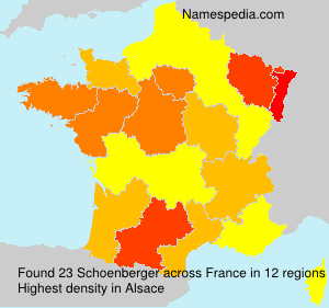 Surname Schoenberger in France Surname Schoenberger in France