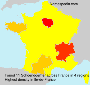 Surname Schoendoerffer in France Surname Schoendoerffer in France