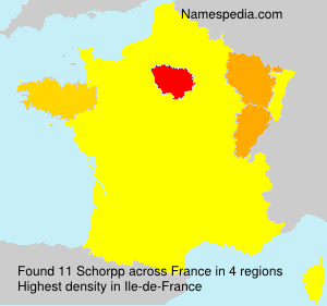 Surname Schorpp in France Surname Schorpp in France