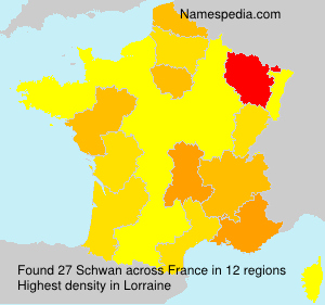 Surname Schwan in France Surname Schwan in France