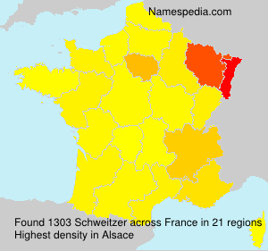 Surname Schweitzer in France Surname Schweitzer in France