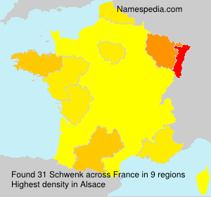 Surname Schwenk in France Surname Schwenk in France