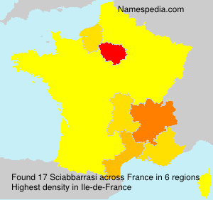 Surname Sciabbarrasi in France Surname Sciabbarrasi in France