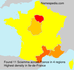 Surname Sciamma in France Surname Sciamma in France